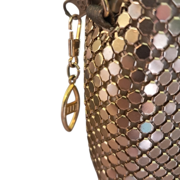 Vintage VTG Gold Chainmail Formal Party Clutch Purse Bag - Picture 3 of 9